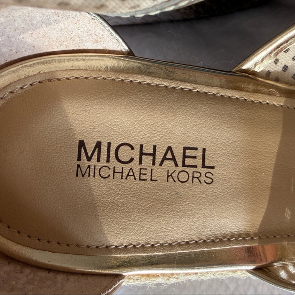 Michael Kors Shimmering Gold Sandals - Picture 9 of 10